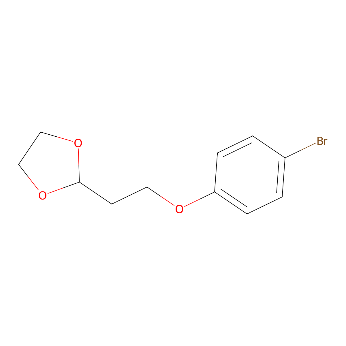 2-(2-(4-Bromophenoxy)ethyl)-1,3-dioxolane molecular structure, CAS 1023701-02-1