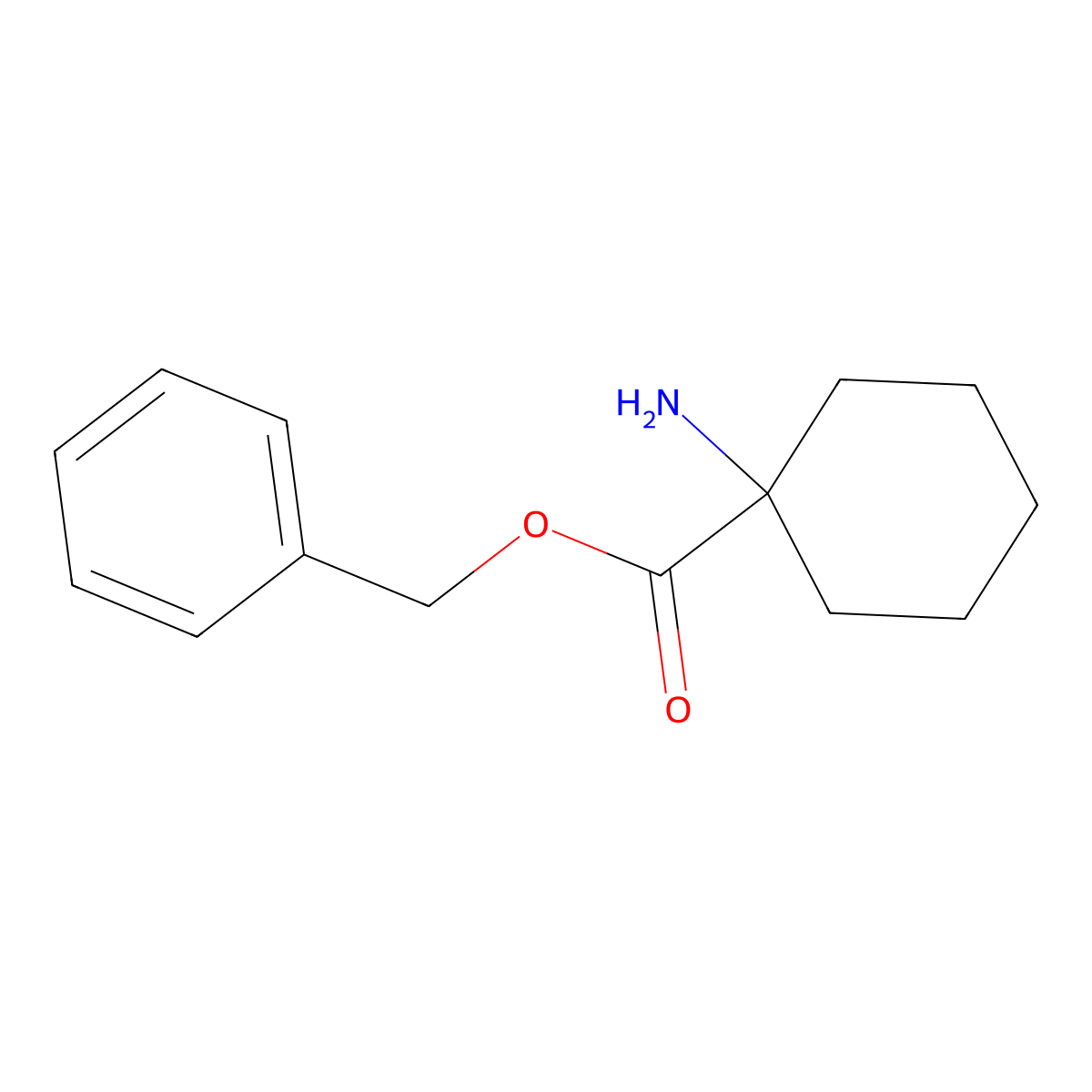 Benzyl 1-aminocyclohexanecarboxylate molecular structure, CAS 102373-23-9