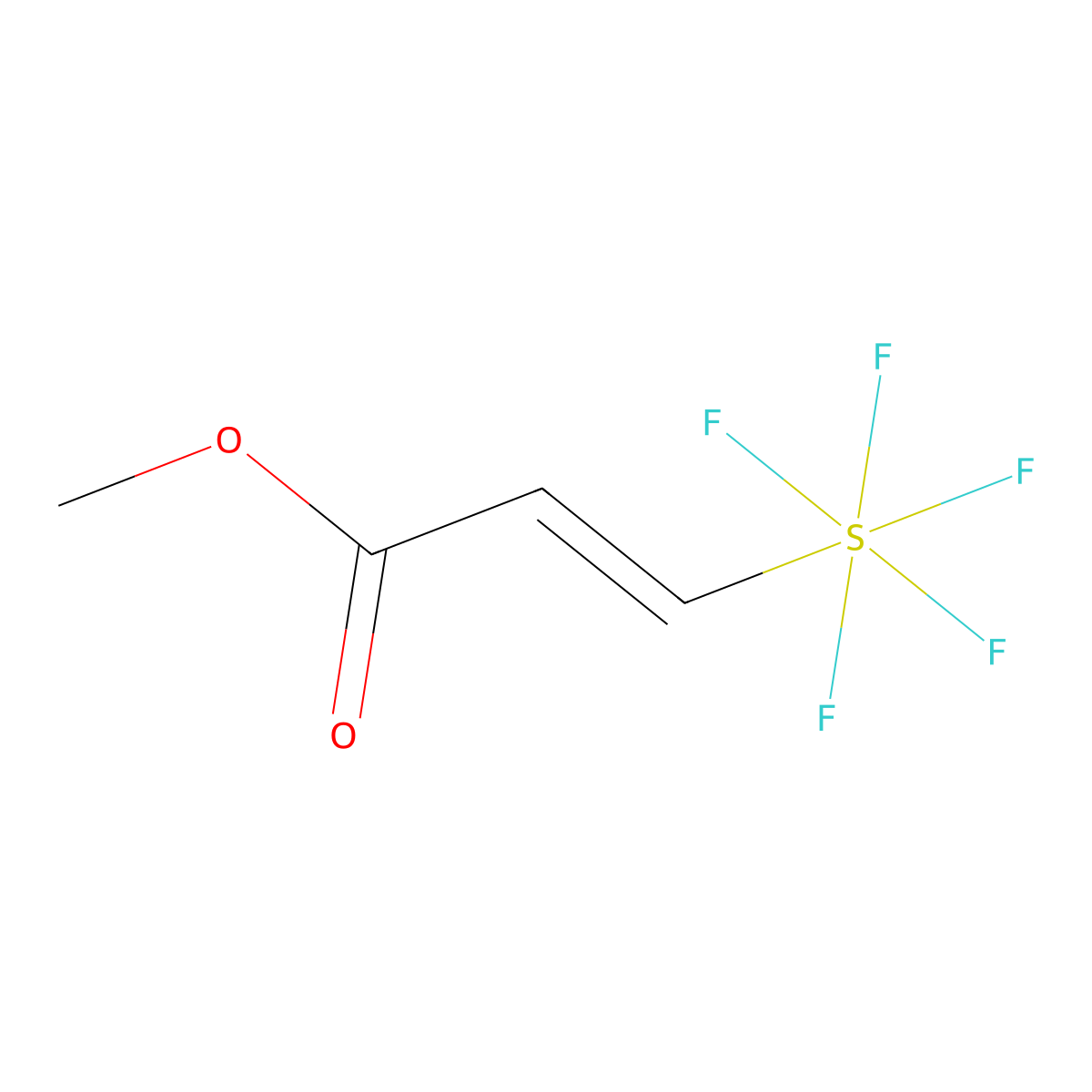Methyl 3-(pentafluoro-lambda6-sulfanyl)prop-2-enoate molecular structure, CAS 1023739-88-9