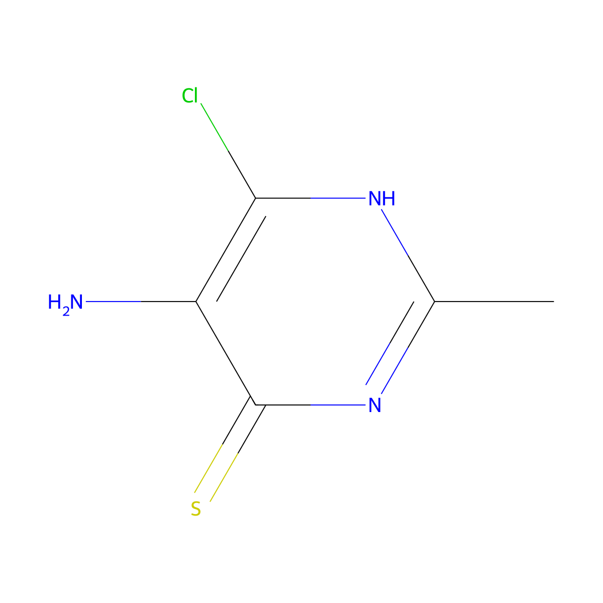 5-Amino-6-chloro-2-methylpyrimidine-4-thiol molecular structure, CAS 1023758-31-7