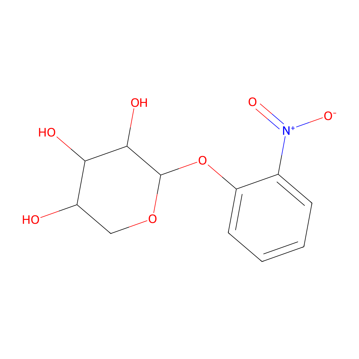 o-Nitrophenyl beta-D-xylopyranoside molecular structure, CAS 10238-27-4
