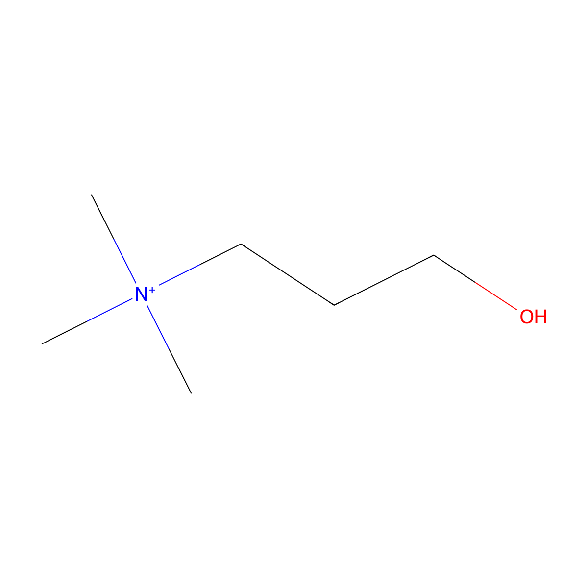 Homocholine molecular structure, CAS 10238-59-2