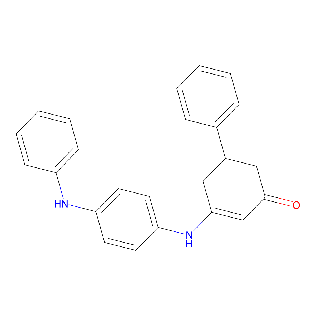 5-Phenyl-3-((4-(phenylamino)phenyl)amino)cyclohex-2-EN-1-one molecular structure, CAS 1023802-04-1