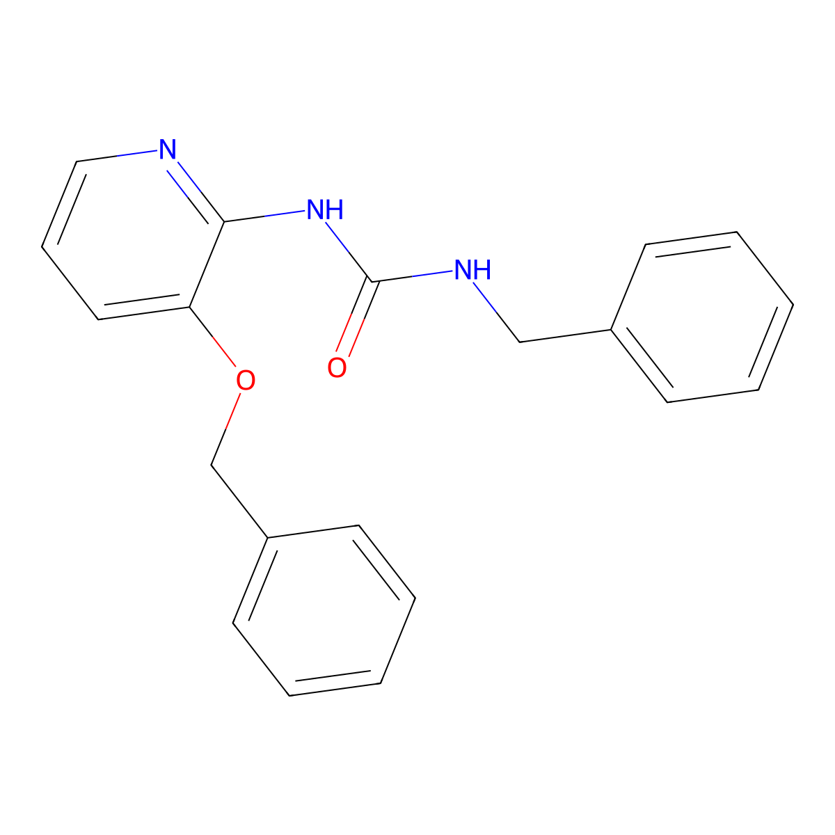 1-Benzyl-3-(3-phenylmethoxypyridin-2-yl)urea molecular structure, CAS 1023802-05-2
