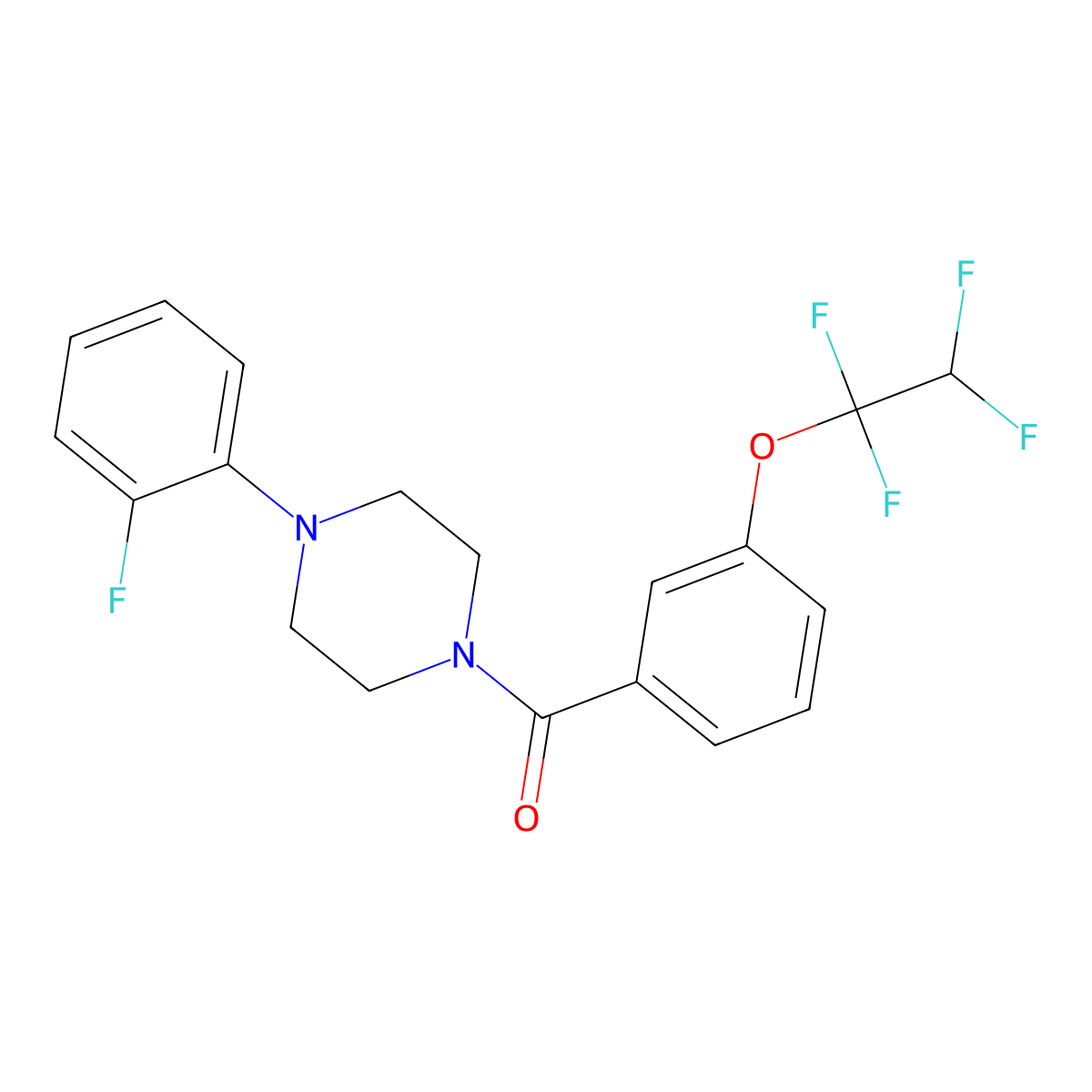 4-(2-Fluorophenyl)piperazinyl 3-(1,1,2,2-tetrafluoroethoxy)phenyl ketone molecular structure, CAS 1023803-86-2