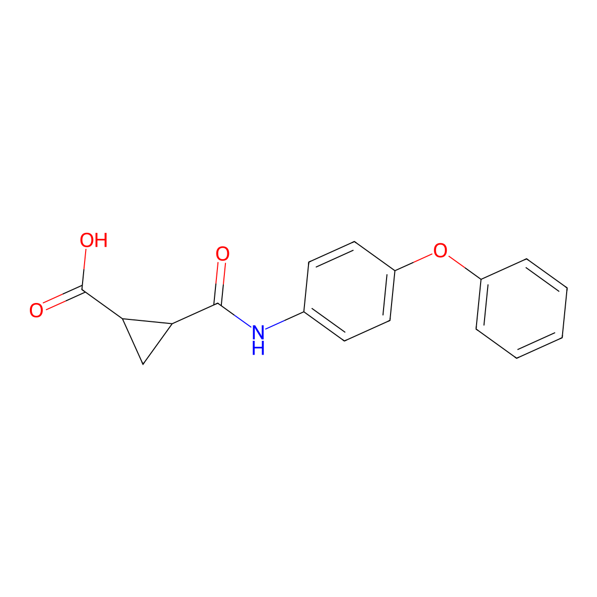 2-[(4-phenoxyphenyl)carbamoyl]cyclopropane-1-carboxylic Acid molecular structure, CAS 1023810-84-5