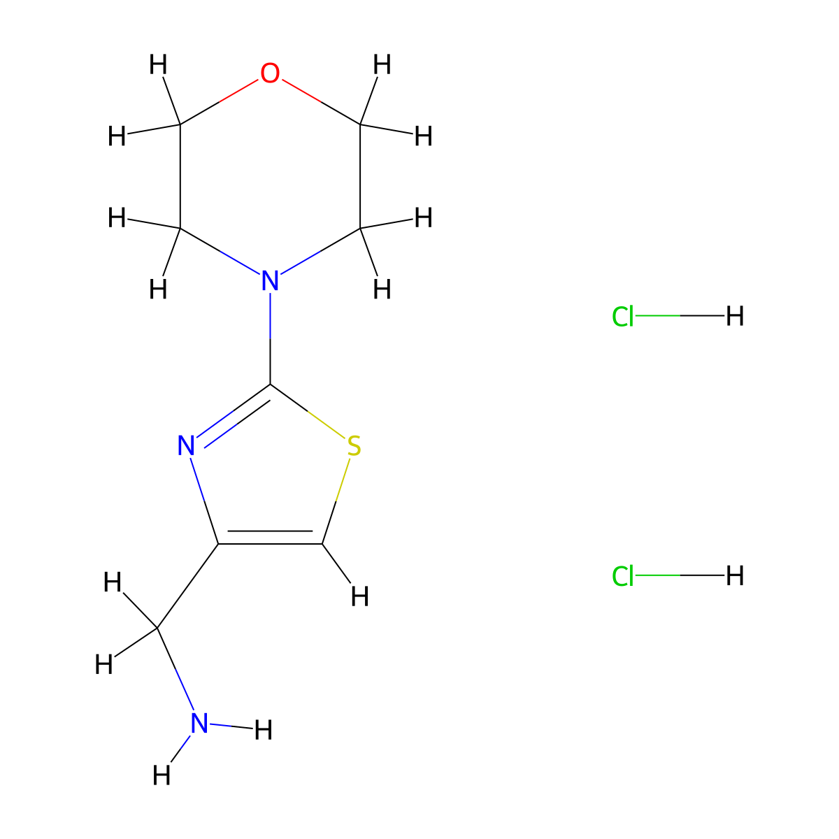 [(2-Morpholin-4-yl-1,3-thiazol-4-yl)methyl]amine dihydrochloride molecular structure, CAS 1023811-09-7