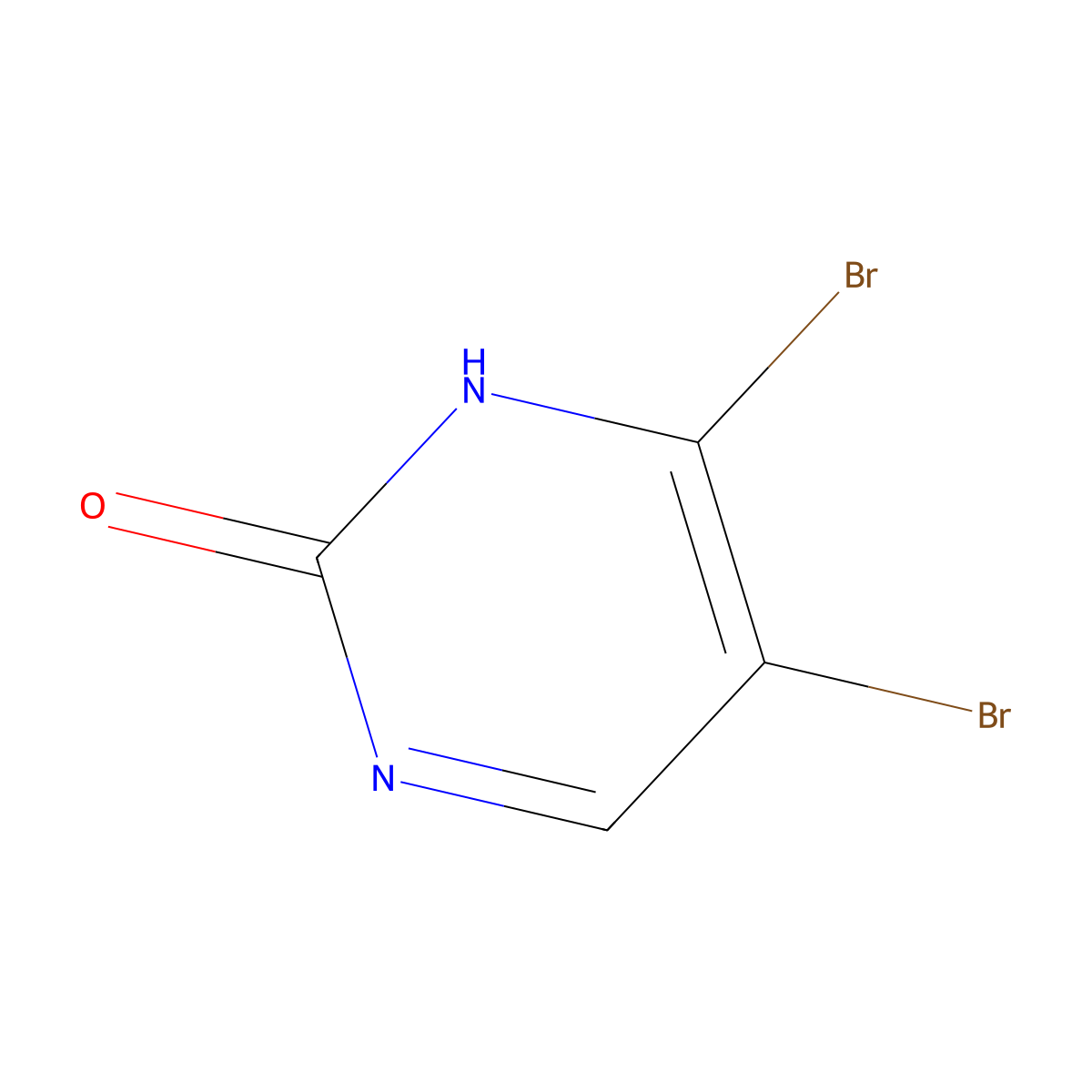 5,6-Dibromopyrimidin-2(1H)-one molecular structure, CAS 1023812-18-1