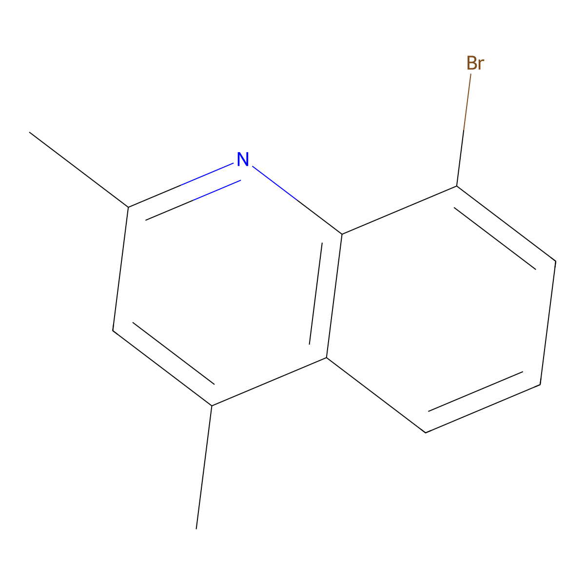 8-Bromo-2,4-dimethylquinoline molecular structure, CAS 1023812-38-5