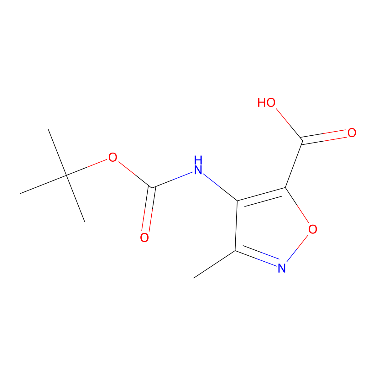 4-((tert-Butoxycarbonyl)amino)-3-methylisoxazole-5-carboxylic acid molecular structure, CAS 1023812-54-5