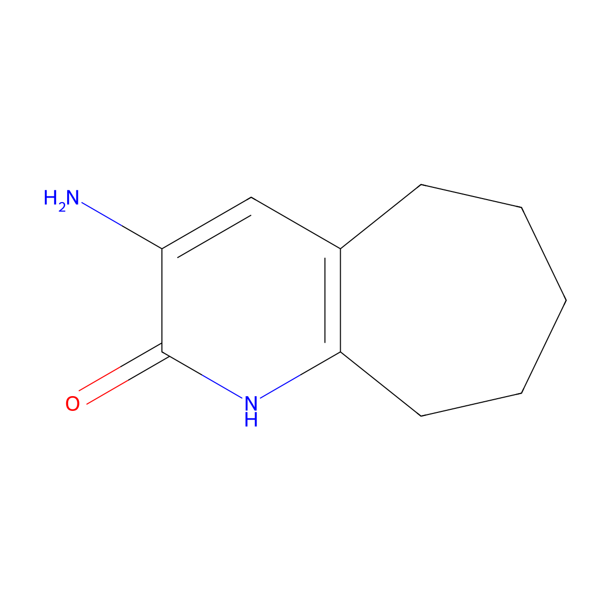 3-Amino-6,7,8,9-tetrahydro-1H-cyclohepta[b]pyridin-2(5H)-one molecular structure, CAS 1023812-73-8