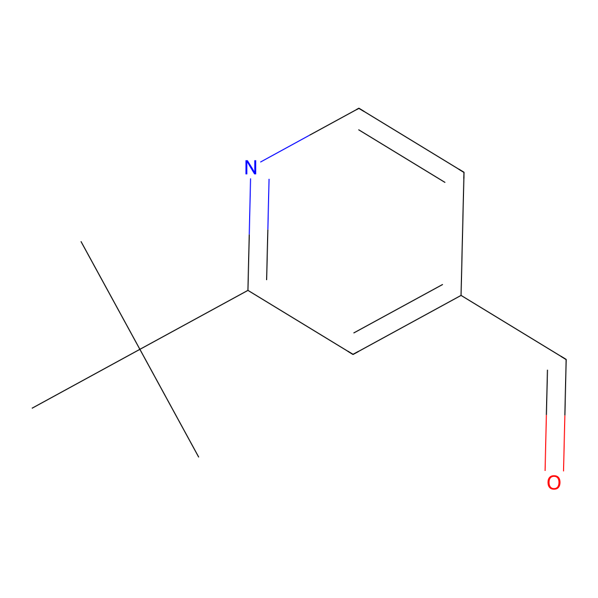 2-Tert-butylpyridine-4-carbaldehyde molecular structure, CAS 1023812-90-9
