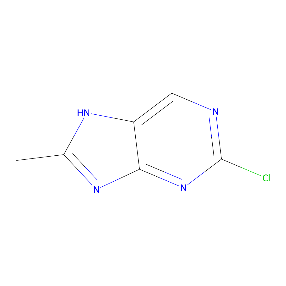 2-Chloro-8-methyl-9H-purine molecular structure, CAS 1023813-16-2