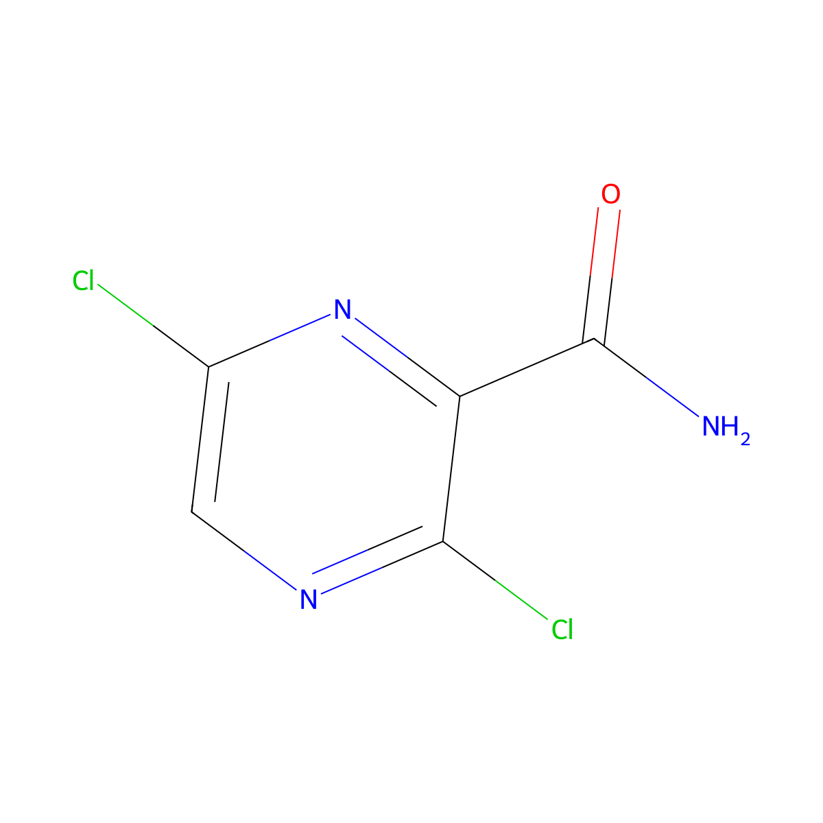 3,6-Dichloropyrazine-2-carboxamide molecular structure, CAS 1023813-21-9