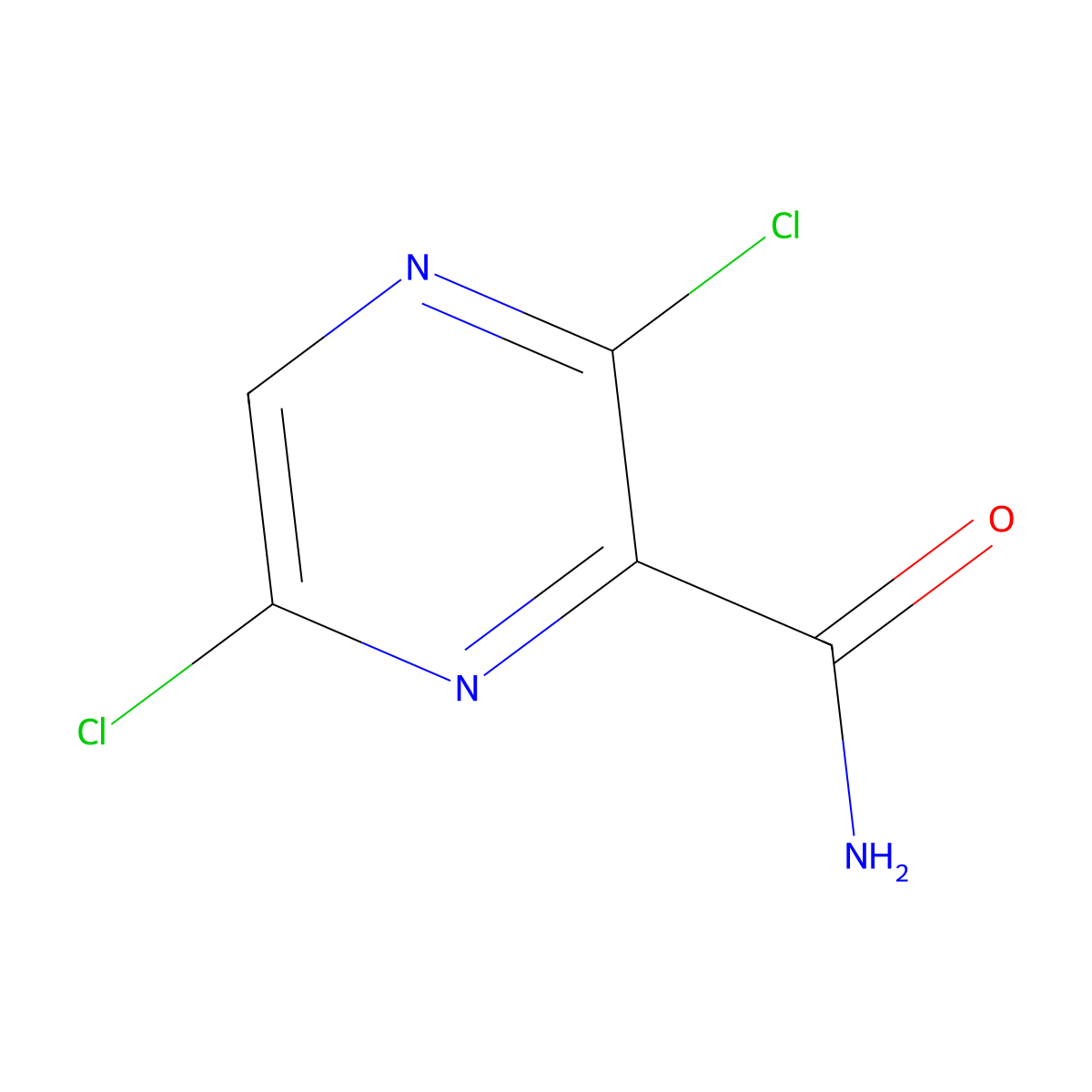 3,6-Dichloropyrazine-2-carboxamide molecular structure, CAS 1023813-21-9