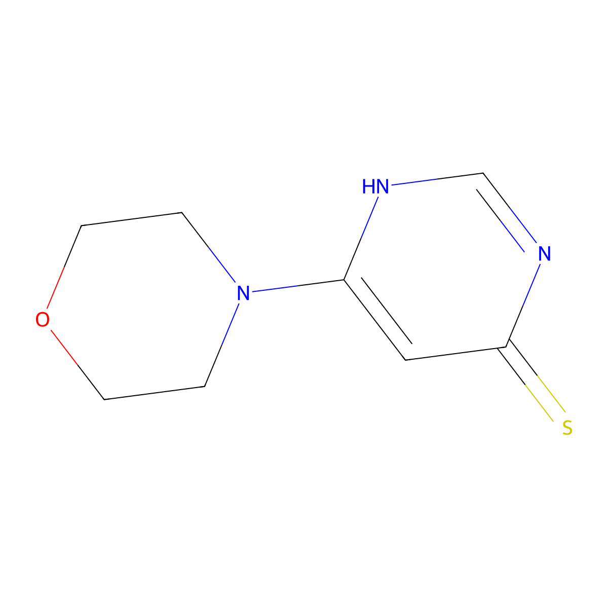 6-Morpholin-4-ylpyrimidine-4-thiol molecular structure, CAS 1023813-22-0