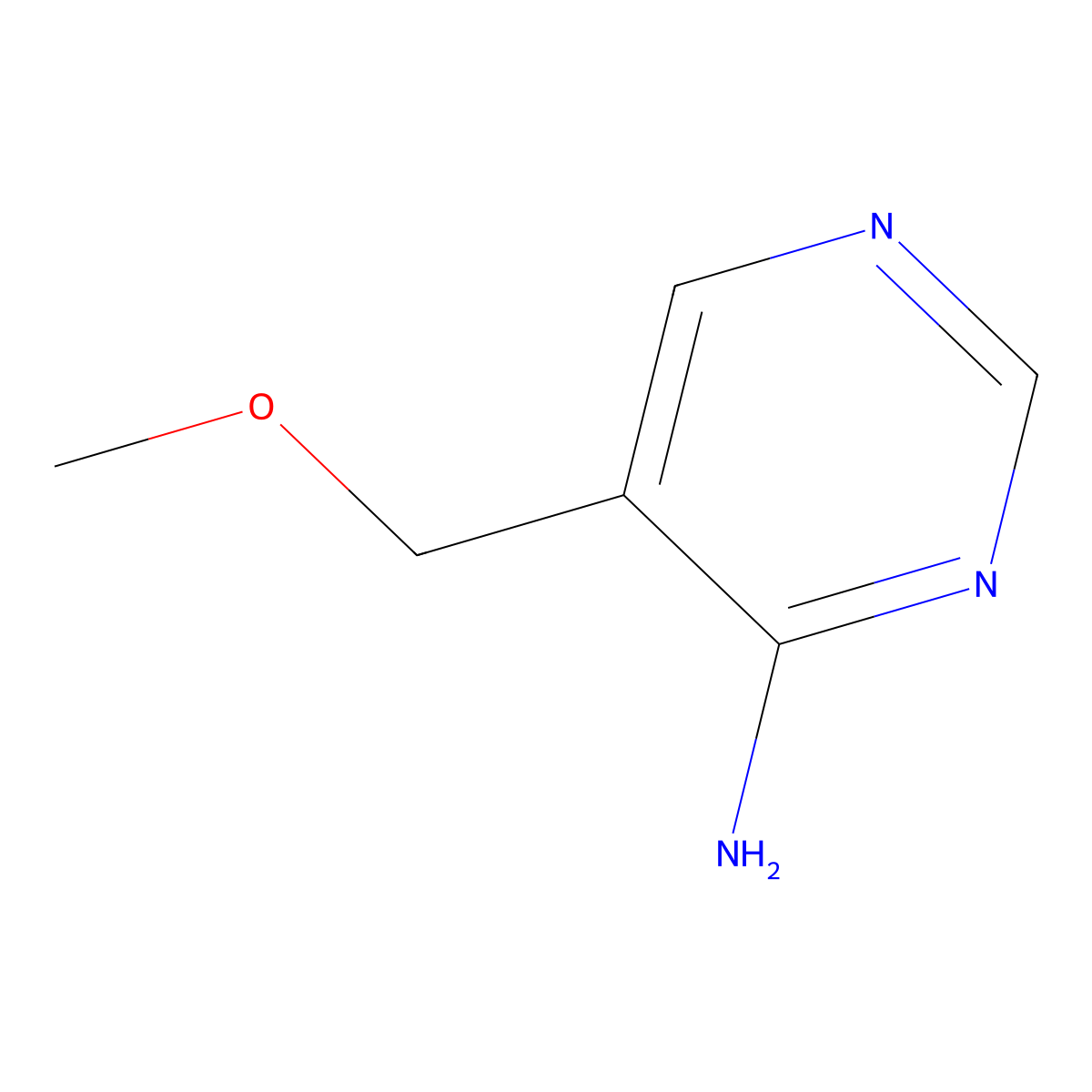 5-(Methoxymethyl)pyrimidin-4-amine molecular structure, CAS 1023813-30-0