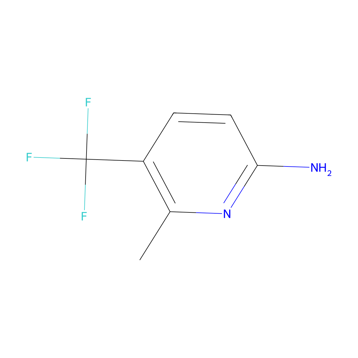 6-Methyl-5-(trifluoromethyl)pyridin-2-amine molecular structure, CAS 1023813-33-3