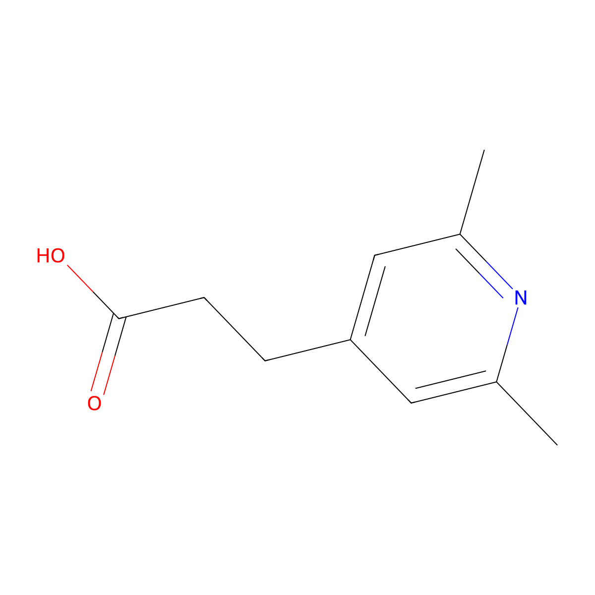 3-(2,6-Dimethylpyridin-4-yl)propanoic acid molecular structure, CAS 1023813-42-4