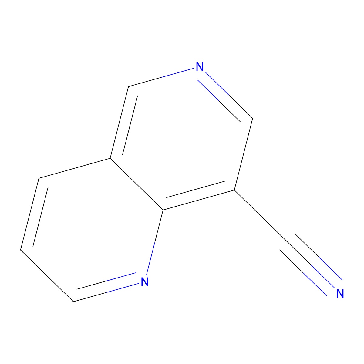 1,6-Naphthyridine-8-carbonitrile molecular structure, CAS 1023813-61-7