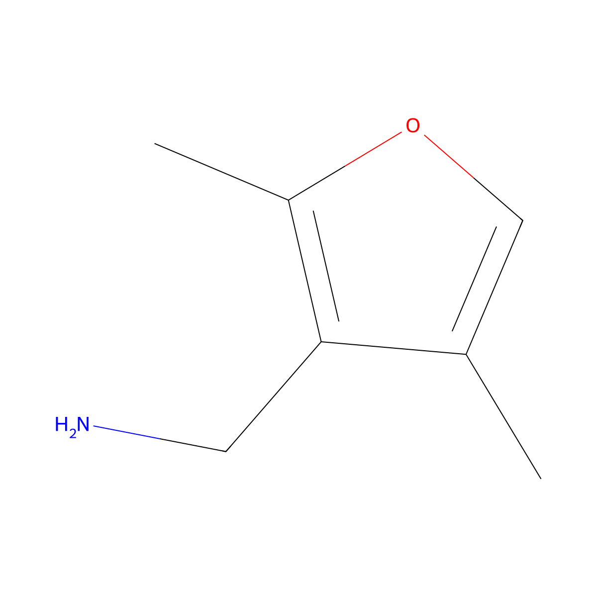 (2,4-Dimethylfuran-3-yl)methanamine molecular structure, CAS 1023814-75-6