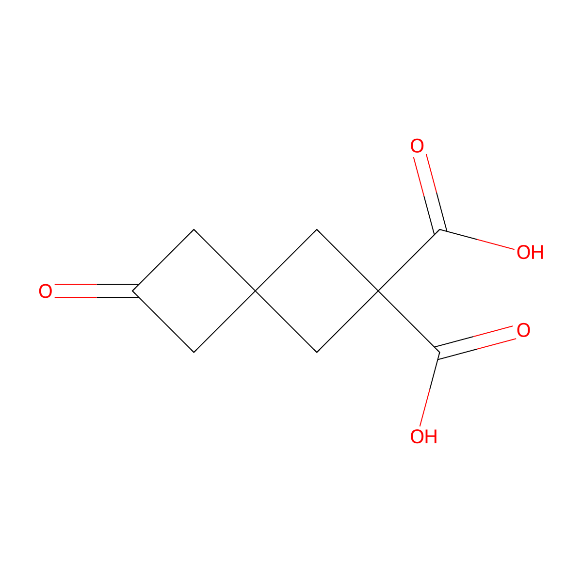 6-Oxospiro(3.3)heptane-2,2-dicarboxylic acid molecular structure, CAS 1023814-92-7