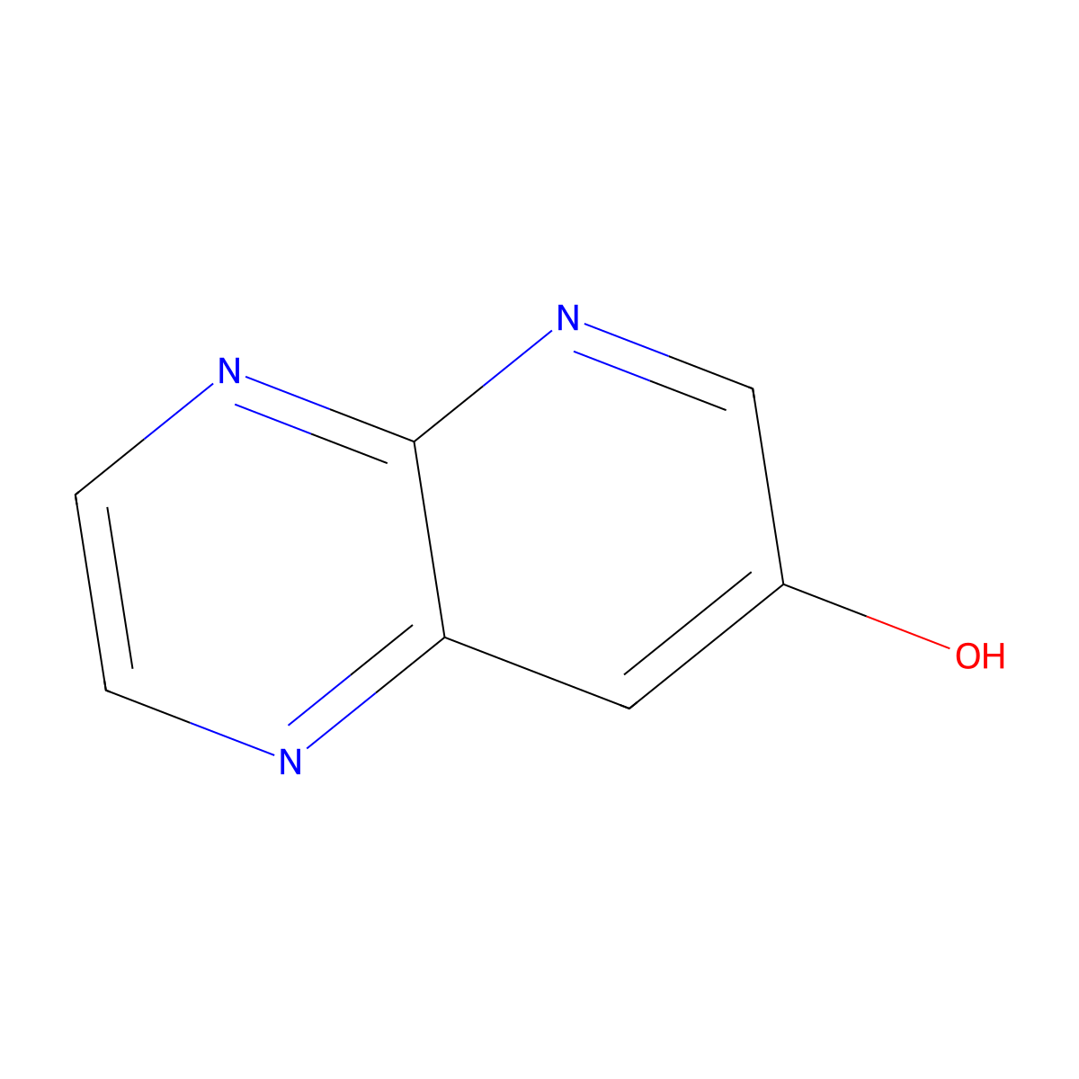 Pyrido[2,3-b]pyrazin-7-ol molecular structure, CAS 1023815-30-6