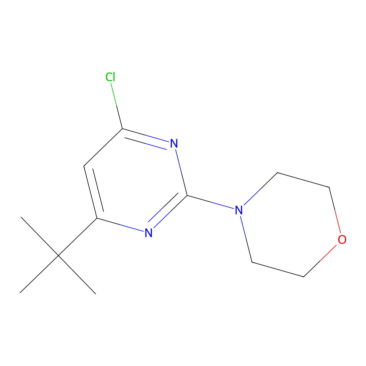 4-(4-(tert-Butyl)-6-chloropyrimidin-2-yl)morpholine molecular structure, CAS 1023815-62-4