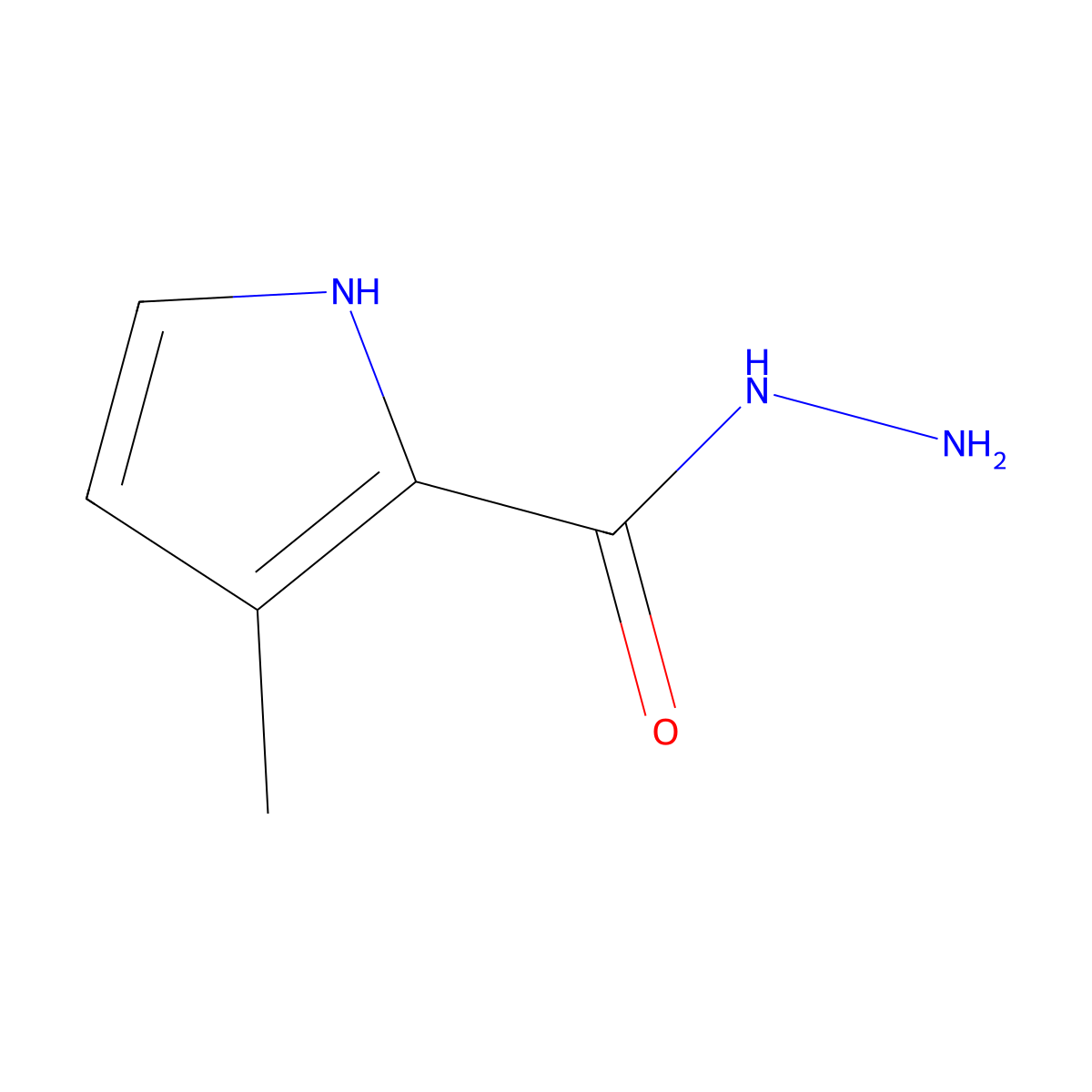 3-methyl-1H-pyrrole-2-carbohydrazide molecular structure, CAS 1023815-79-3