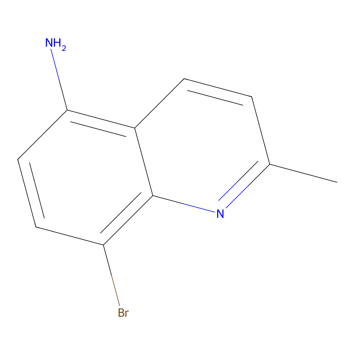 8-Bromo-2-methylquinolin-5-amine molecular structure, CAS 1023815-94-2
