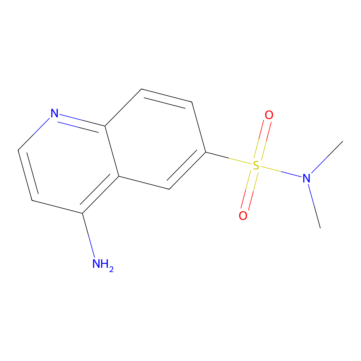 4-Amino-N,N-dimethylquinoline-6-sulfonamide molecular structure, CAS 1023816-17-2
