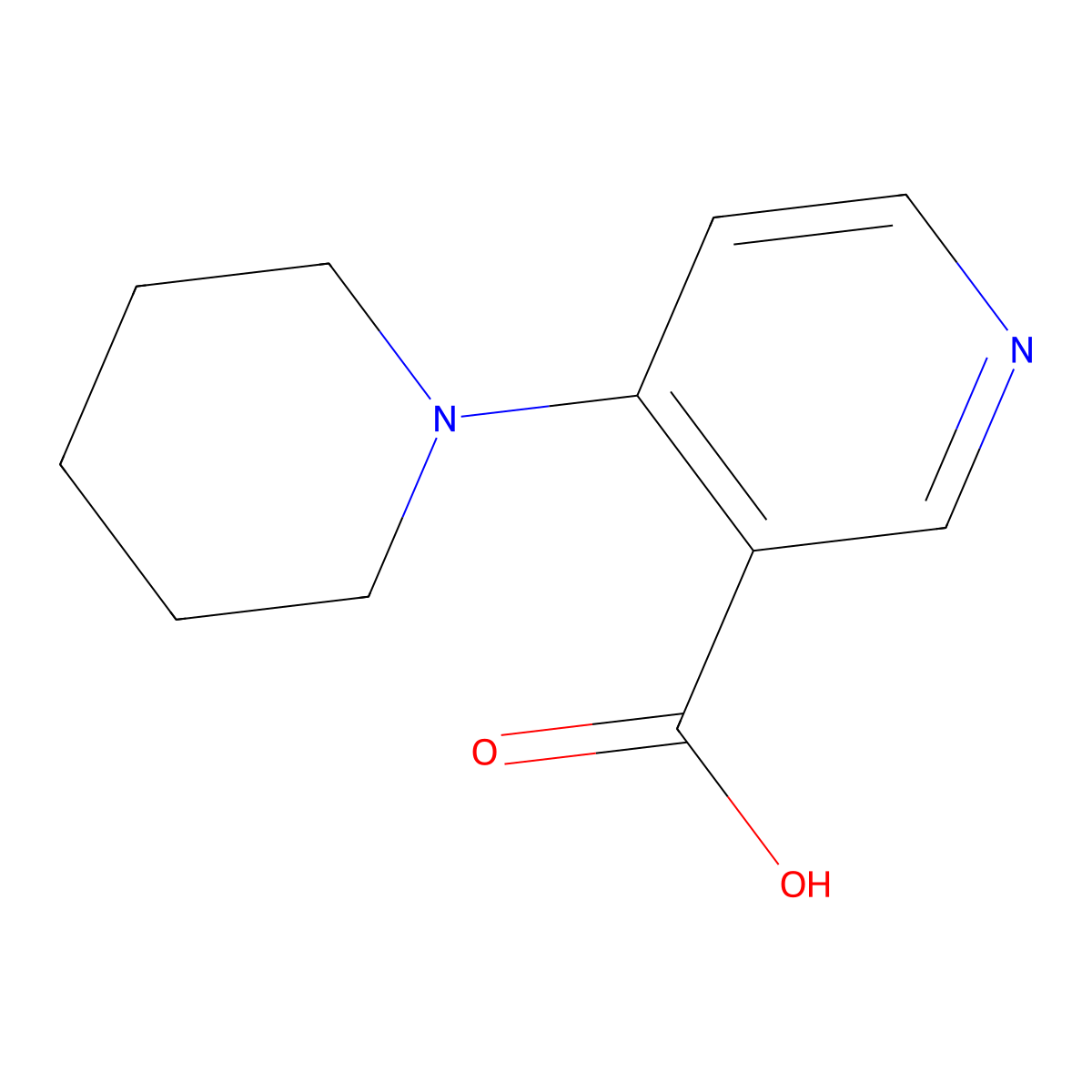 4-(Piperidin-1-yl)nicotinic acid molecular structure, CAS 1023816-94-5