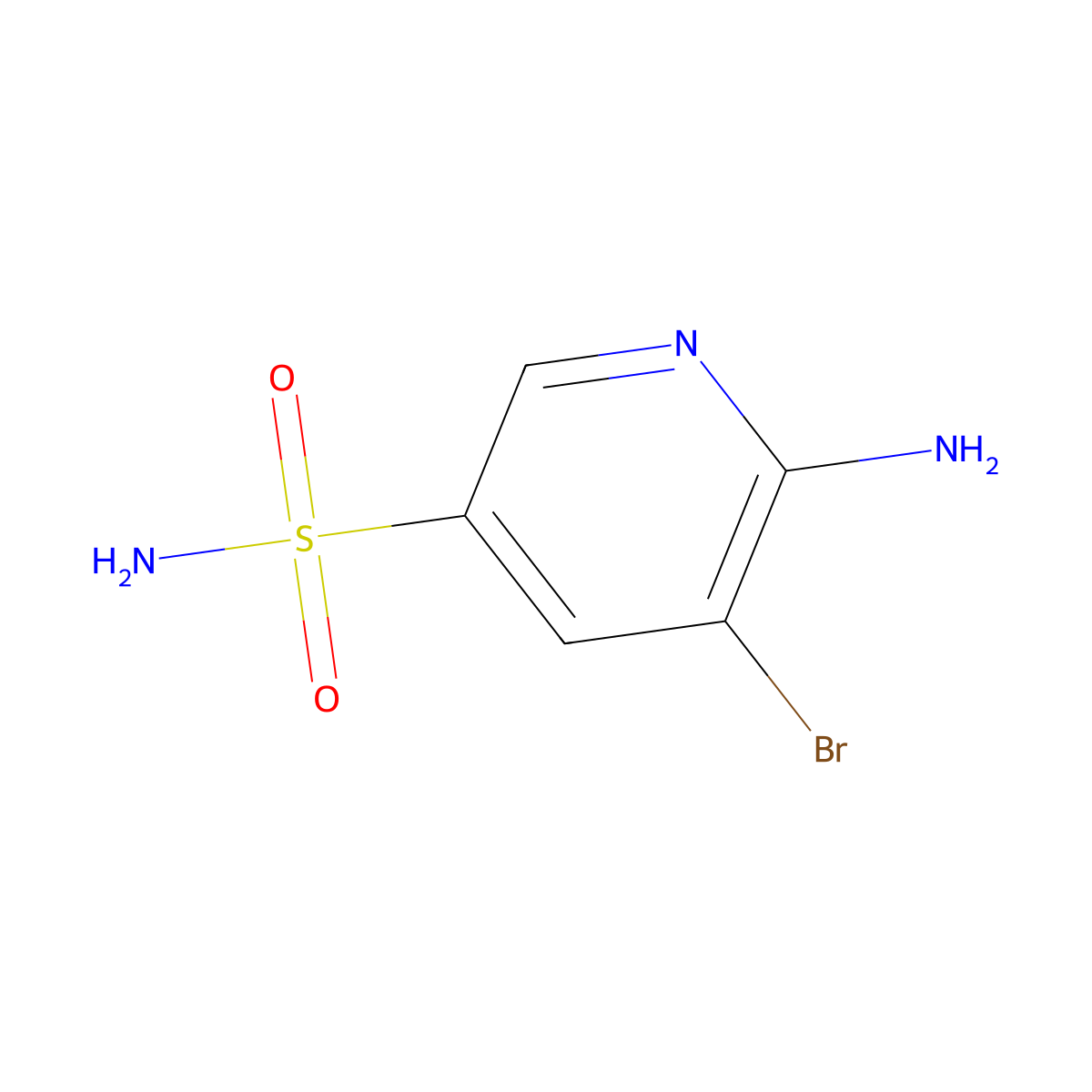 6-Amino-5-bromopyridine-3-sulfonamide molecular structure, CAS 1023816-98-9