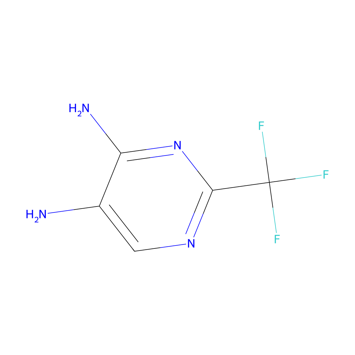 2-(Trifluoromethyl)pyrimidine-4,5-diamine molecular structure, CAS 1023817-05-1