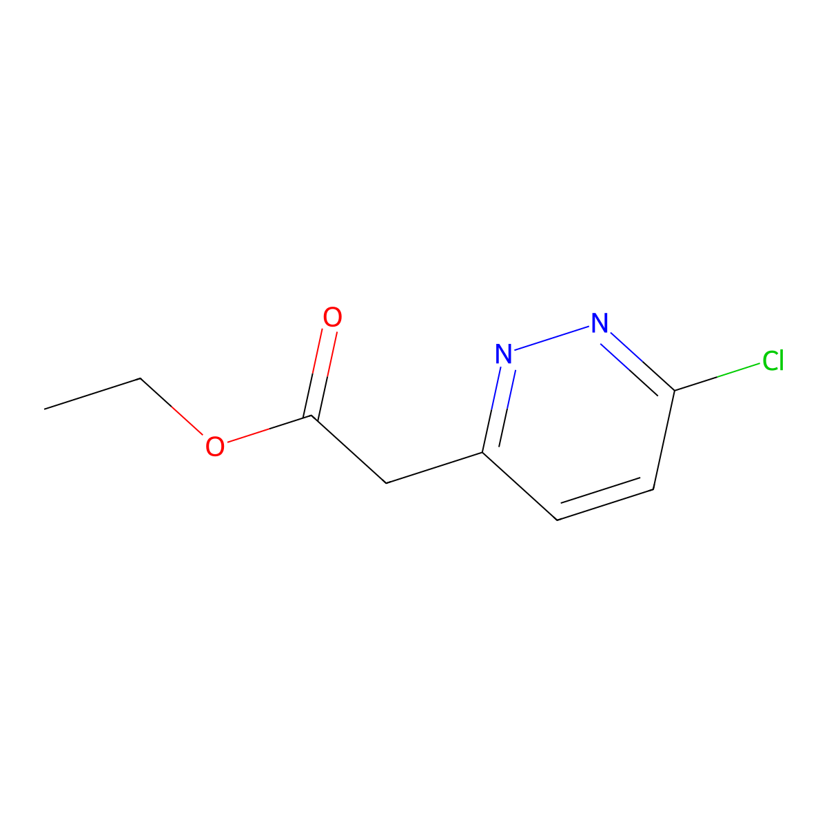 Ethyl 2-(6-chloropyridazin-3-yl)acetate molecular structure, CAS 1023817-10-8