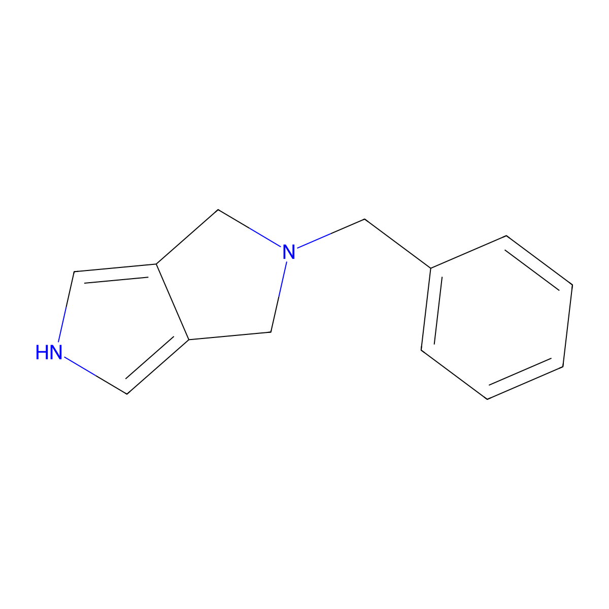 2-Benzyl-1,2,3,5-tetrahydropyrrolo[3,4-c]pyrrole molecular structure, CAS 1023817-19-7