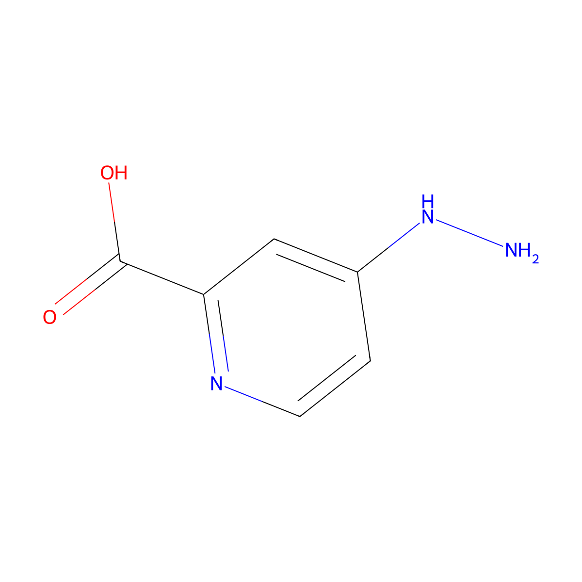 4-Hydrazinylpicolinic acid molecular structure, CAS 1023817-20-0