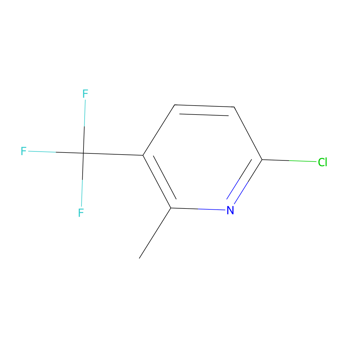 6-Chloro-2-methyl-3-(trifluoromethyl)pyridine molecular structure, CAS 1023817-24-4