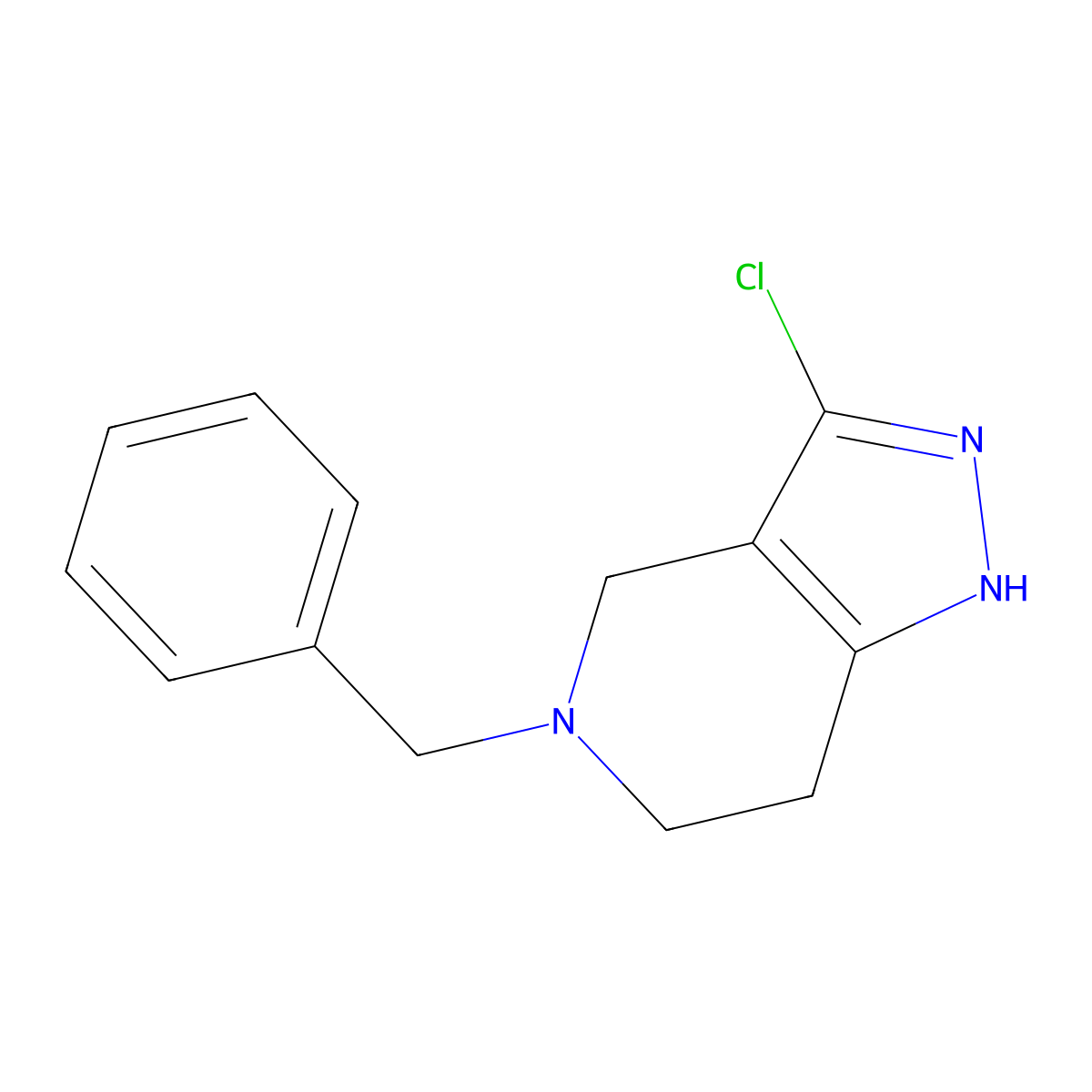 5-benzyl-3-chloro-1H,4H,5H,6H,7H-pyrazolo[4,3-c]pyridine molecular structure, CAS 1023817-31-3