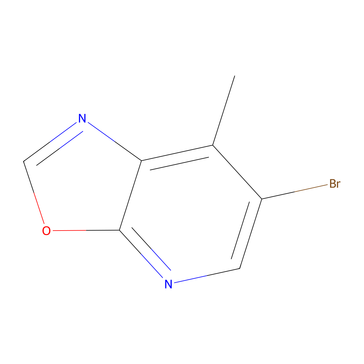 6-Bromo-7-methyloxazolo[5,4-b]pyridine molecular structure, CAS 1023817-91-5
