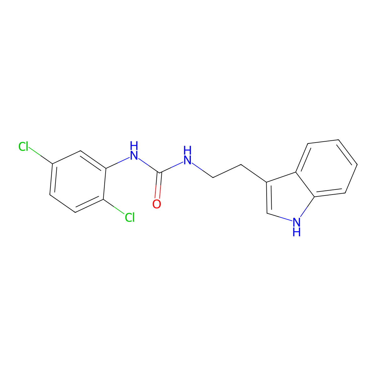 1-(2,5-dichlorophenyl)-3-[2-(1H-indol-3-yl)ethyl]urea molecular structure, CAS 1023819-24-0