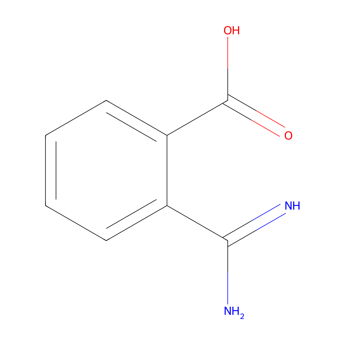 2-Carbamimidoylbenzoic acid molecular structure, CAS 1023822-37-8