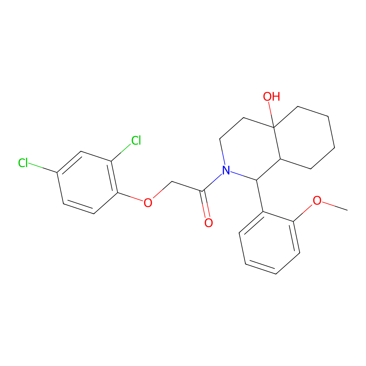 C24H27Cl2NO4 molecular structure, CAS 1023822-54-9