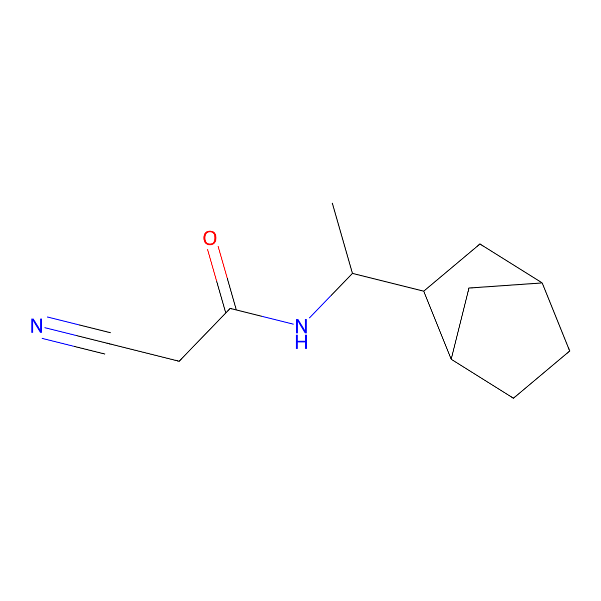 N-(1-bicyclo[2.2.1]hept-2-ylethyl)-2-cyanoacetamide molecular structure, CAS 1023832-91-8
