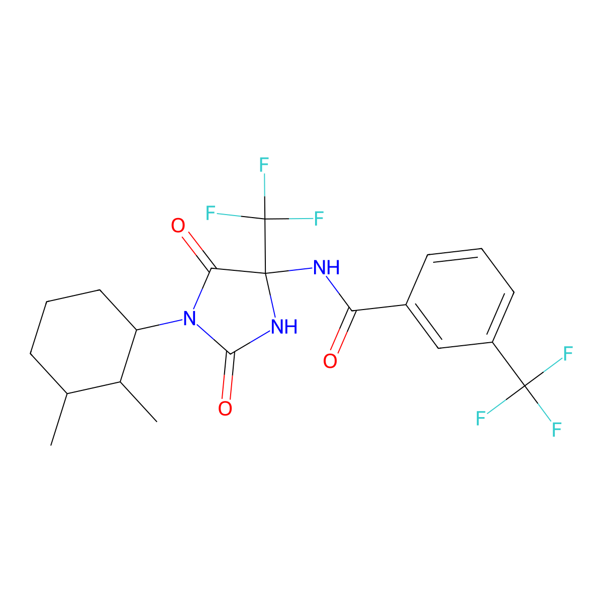 C20H21F6N3O3 molecular structure, CAS 1023843-15-3