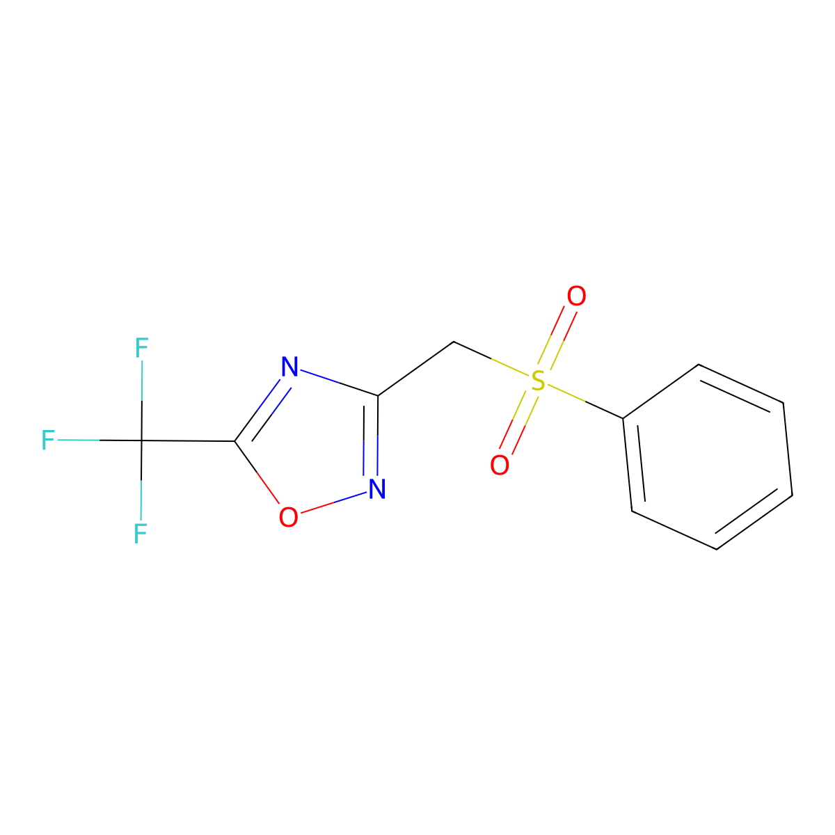 3-(Benzenesulfonylmethyl)-5-(trifluoromethyl)-1,2,4-oxadiazole molecular structure, CAS 1023845-27-3
