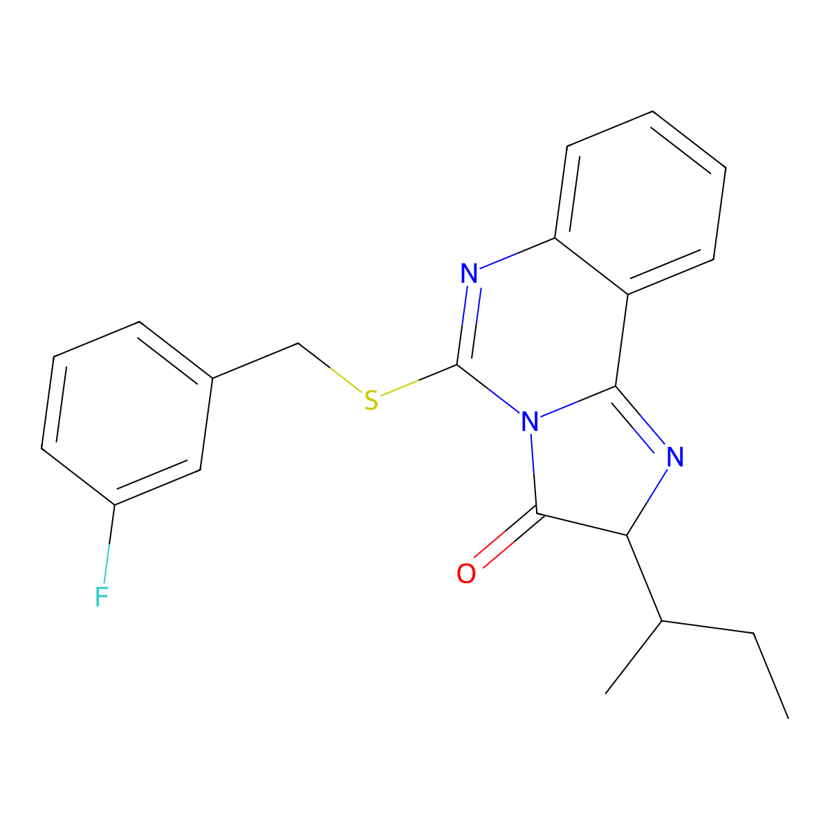 2-(butan-2-yl)-5-{[(3-fluorophenyl)methyl]sulfanyl}-2H,3H-imidazo[1,2-c]quinazolin-3-one molecular structure, CAS 1023847-59-7