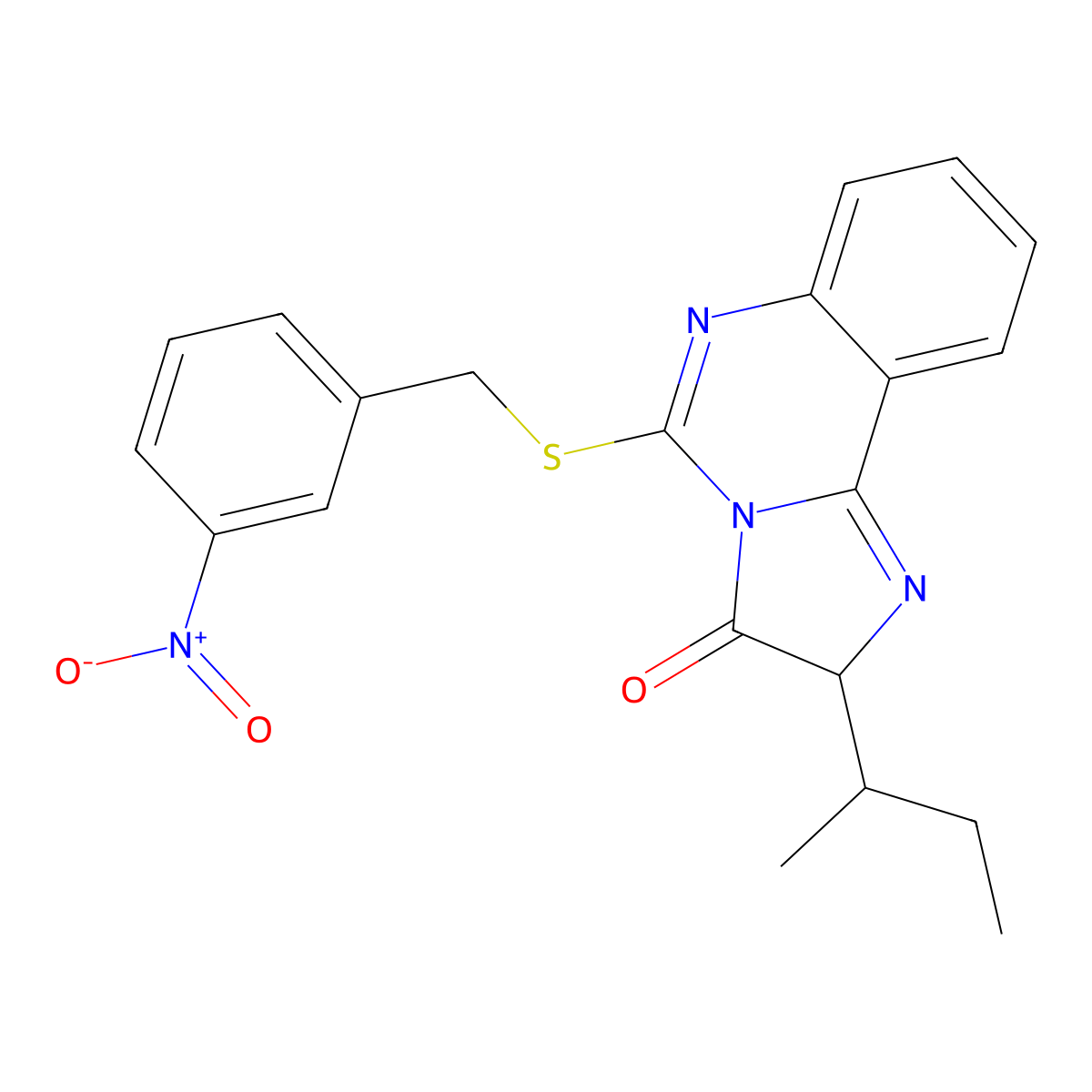 2-butan-2-yl-5-[(3-nitrophenyl)methylsulfanyl]-2H-imidazo[1,2-c]quinazolin-3-one molecular structure, CAS 1023847-61-1