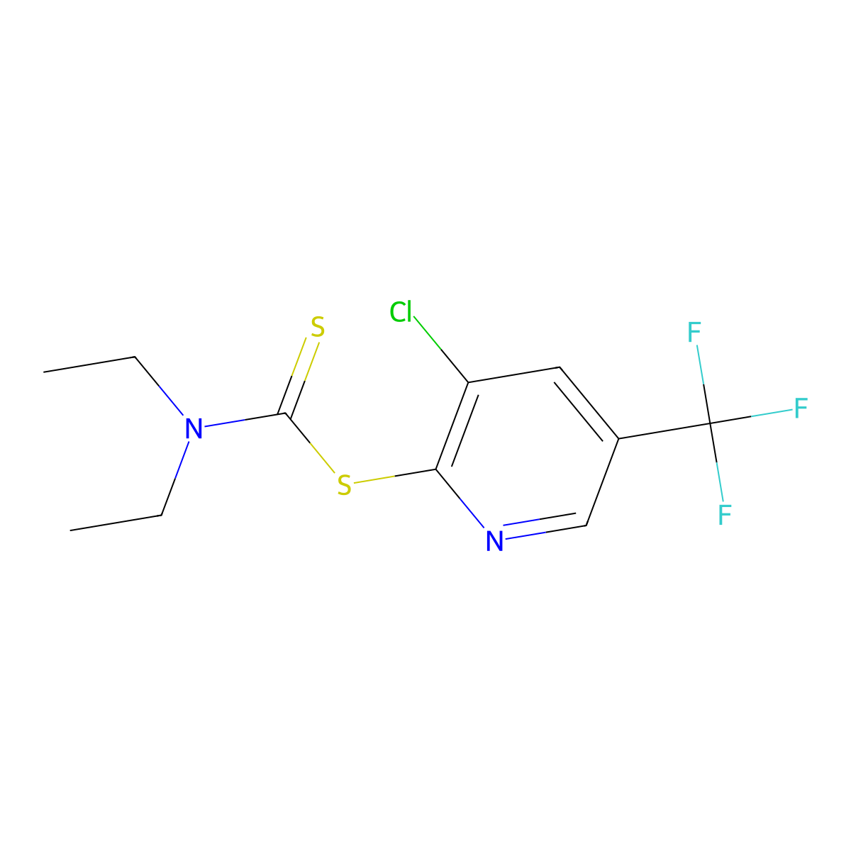 [3-chloro-5-(trifluoromethyl)pyridin-2-yl] N,N-diethylcarbamodithioate molecular structure, CAS 1023859-51-9