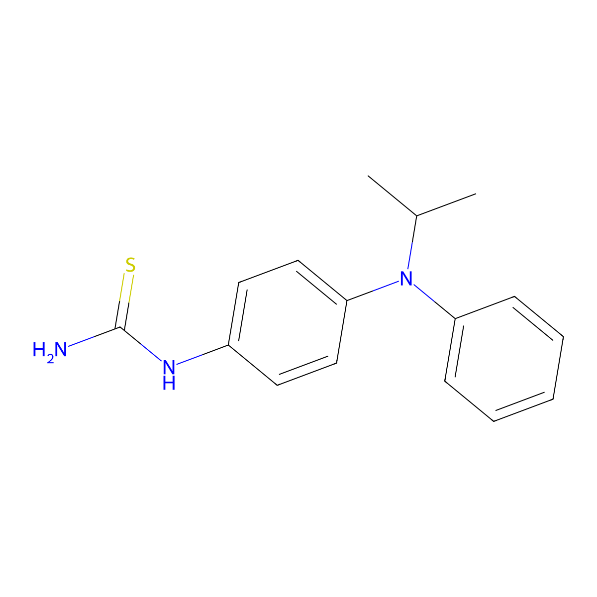 Amino((4-((isopropyl)phenylamino)phenyl)amino)methane-1-thione molecular structure, CAS 1023860-94-7